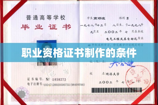 金塘职业资格证书制作的条件